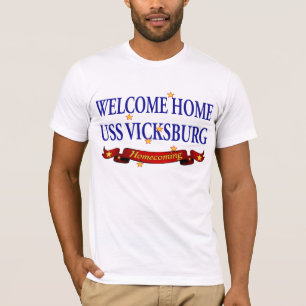Välkomnande hem- USS Vicksburg T-shirt