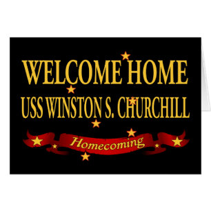 Välkomnande hem- USS Winston S. Churchill Hälsningskort