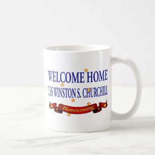 Välkomnande hem- USS Winston S. Churchill Kaffemugg