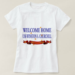 Välkomnande hem- USS Winston S. Churchill T-shirt