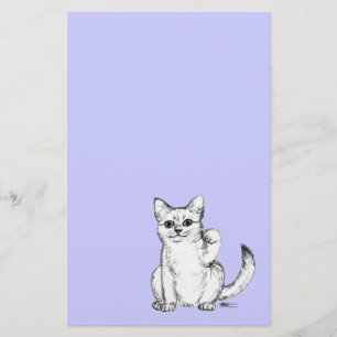 Välkomnande Kitty Cat Maneki Neko Brevpapper