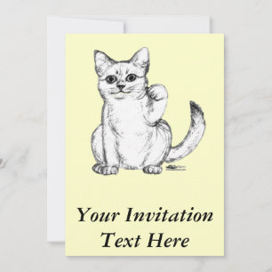Välkomnande Kitty Cat Maneki Neko Inbjudningar