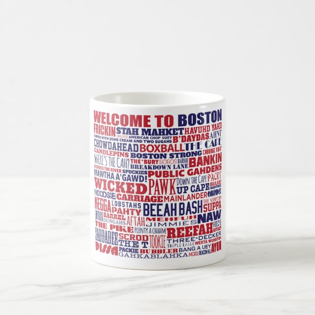 Välkomnande till den Boston Wordle muggen Kaffemugg (Center)