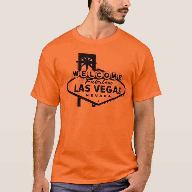 Välkomnande till den grafiska Las Vegas vektorn Tee Shirt (Framsida)