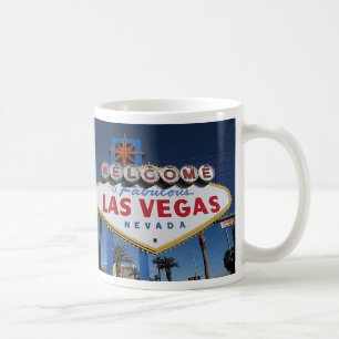 Välkomnande till den Las Vegas/för drev försikt Kaffemugg