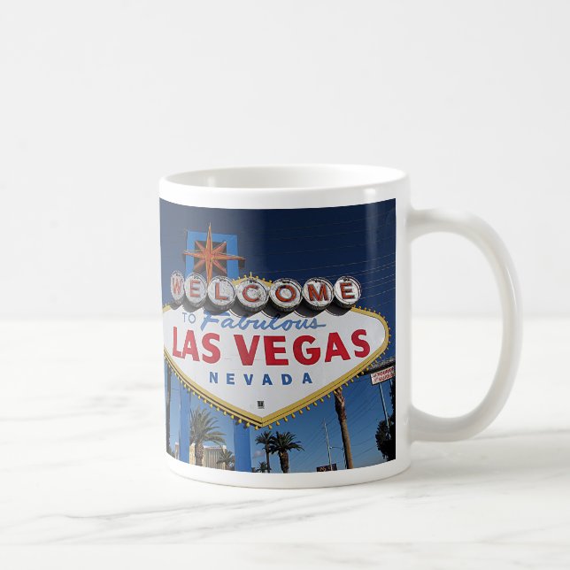 Välkomnande till den Las Vegas/för drev försiktigt Kaffemugg (Höger)
