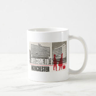 Välkomnande till den Manchester muggen Kaffemugg