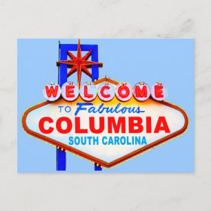 Välkomnande till den sagolika Columbia SC-vykortet Vykort