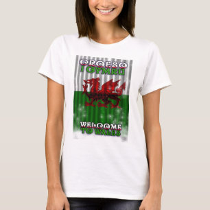 välkomnande till den wales t skjortan för kvinno tröja