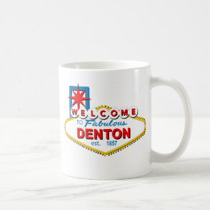 Välkomnande till Denton, Texas! Kaffemugg