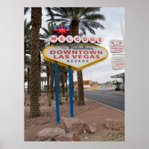 Välkomnande till det i stadens centrum Las Vegas Poster