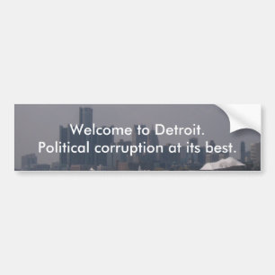 Välkomnande till Detroit Bildekal