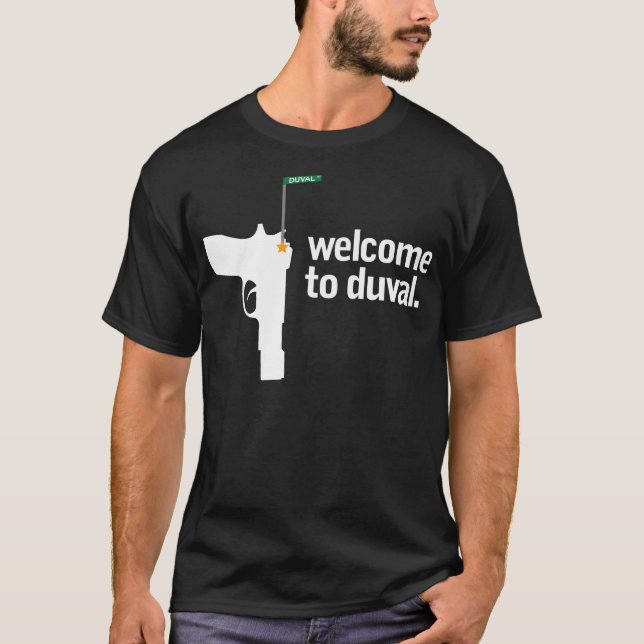 Välkomnande till Duval den svart utslagsplatsen T-shirt (Framsida)