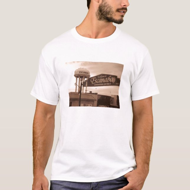 Välkomnande till Escanaba Tee Shirt (Framsida)