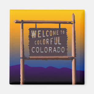välkomnande till färgrika colorado magnet
