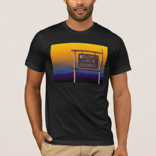 välkomnande till färgrika colorado t-shirt