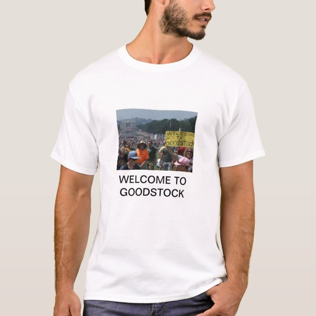 VÄLKOMNANDE TILL GOODSTOCK TEE SHIRT (Framsida)