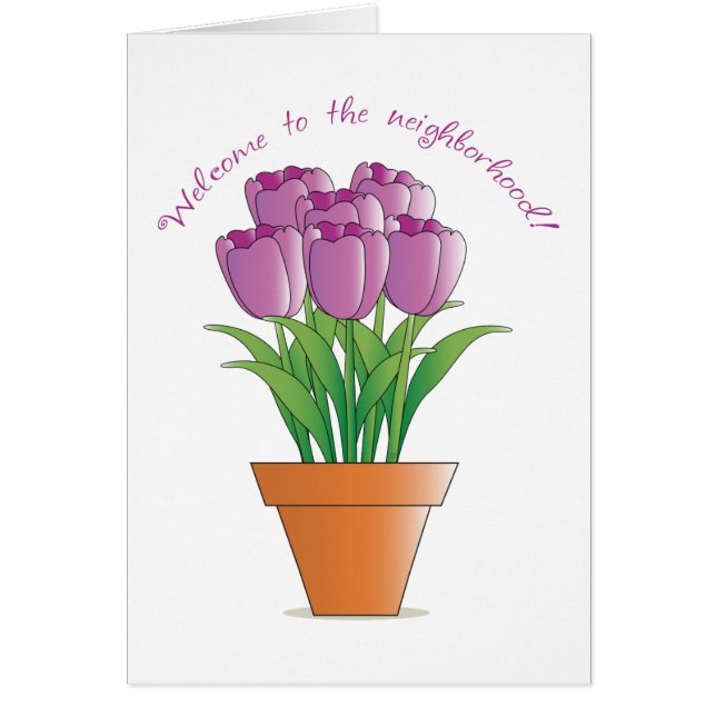Välkomnande till grannskapen! hälsningskort (Framsidan)