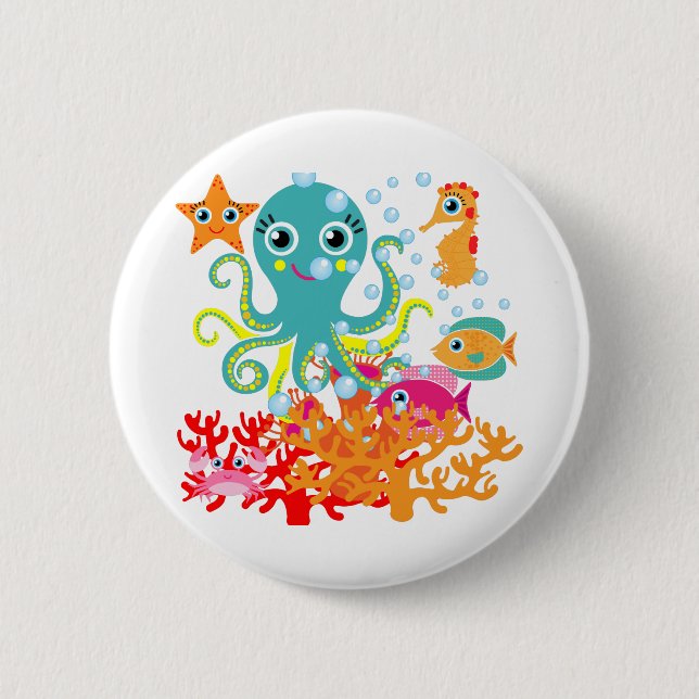 Välkomnande till hav knapp (Framsida)