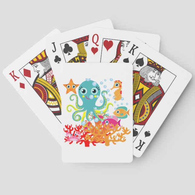 Välkomnande till hav kortlek (Baksidan)