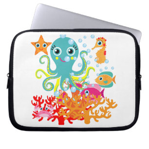 Välkomnande till hav laptop sleeve