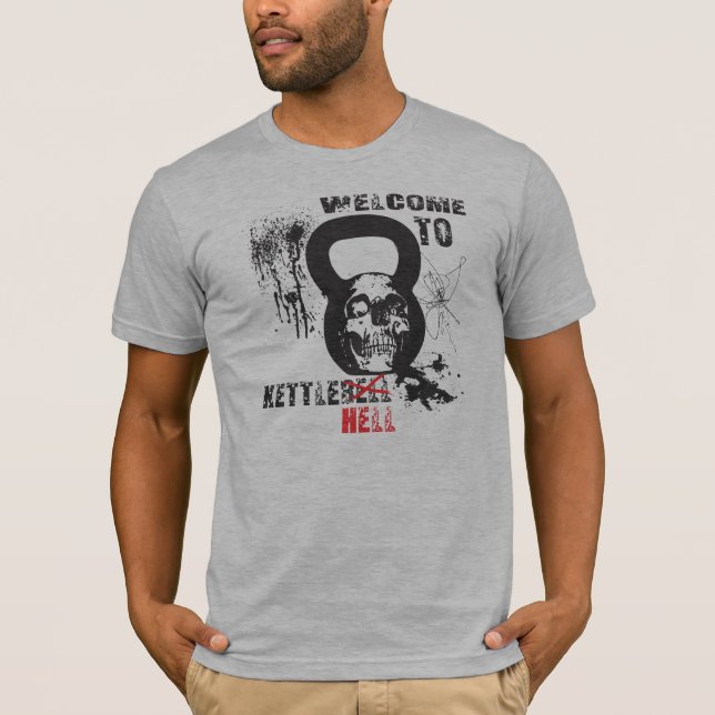 Välkomnande till Kettlebell helvete Tee Shirt (Framsida)