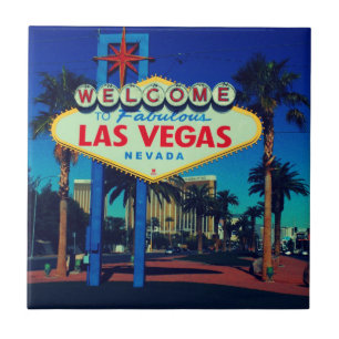 Välkomnande till Las Vegas Kakelplatta