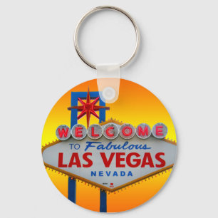 Välkomnande till Las Vegas Keychain Nyckelring
