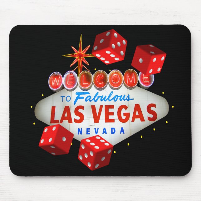 Välkomnande till Las Vegas Mousepad Musmatta (Framsidan)