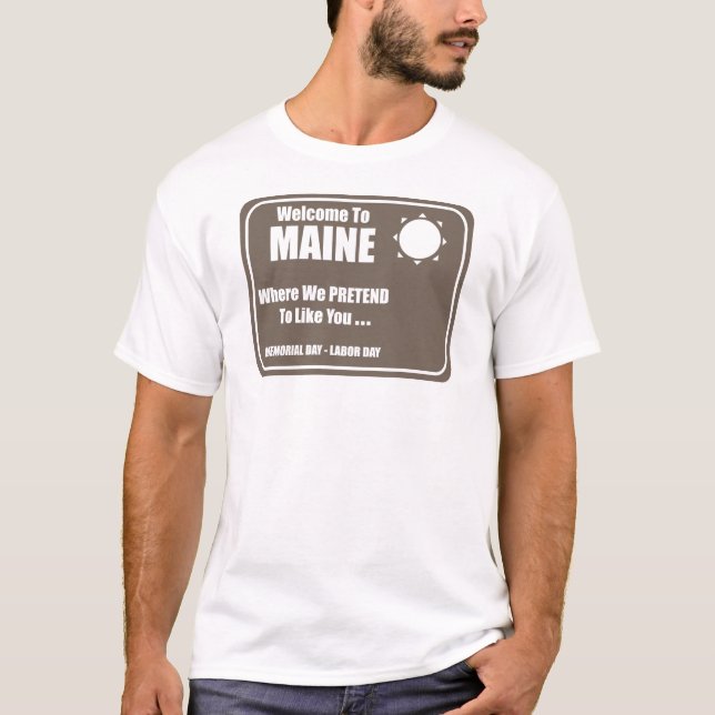 Välkomnande till Maine T Shirt (Framsida)
