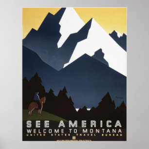 Välkomnande till Montana Poster