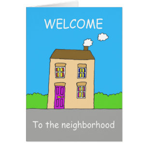 Välkomnande till neighborhood.en hälsningskort