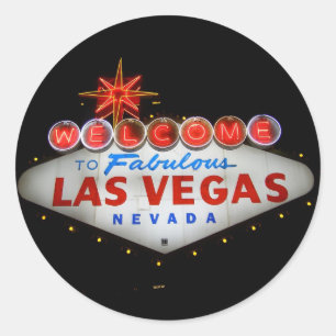 Välkomnande till sagolika Las Vegas klistermärke