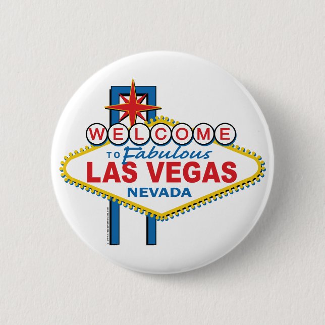 Välkomnande till sagolika Las Vegas Knapp (Framsida)