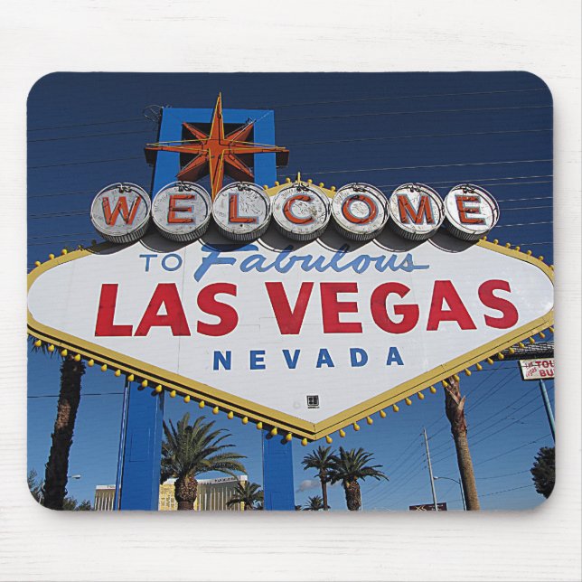 Välkomnande till sagolika Las Vegas Mousepad Musmatta (Framsidan)