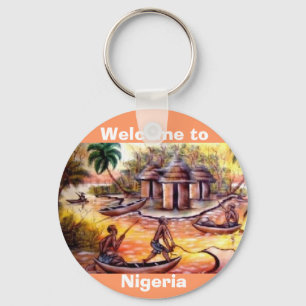 välkomnande till skräddarsy Nigeria - Nyckelring