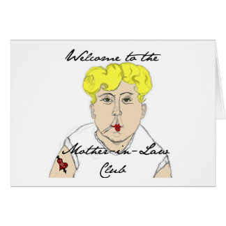 Välkomnande till svärmorklubben OBS kort