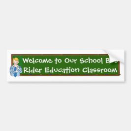 Välkomnande till vår skolbussryttare… signage bildekal