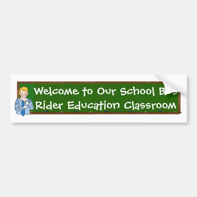 Välkomnande till vår skolbussryttare… signage bildekal (Framsidan)