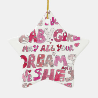 Välkomnande till världsflickan julgransprydnad keramik