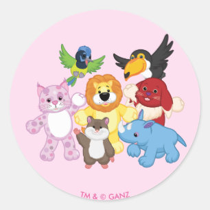 Välkomnande till Webkinz! Runt Klistermärke