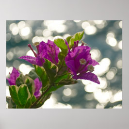 Välkomnande vårblommor Bokeh Poster