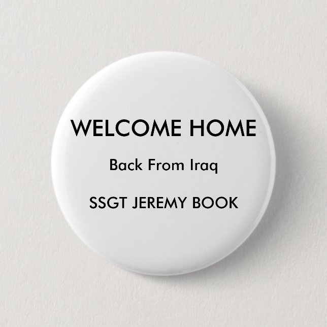 VÄLKOMNANDEHEM, baksida från den IraqSSGT JEREMY Knapp (Framsida)