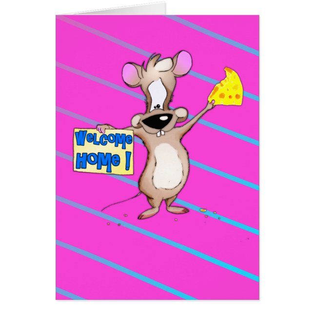 Välkomnandehem, från musen hälsningskort (Framsidan)