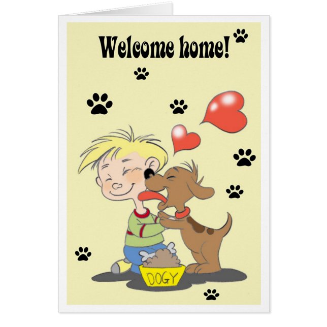 Välkomnandehem! Hälsningskort (Framsidan)