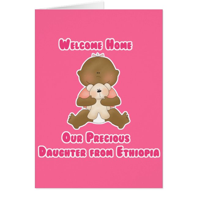 Välkomnandehem vår dyrbara dotter hälsningskort (Framsidan)