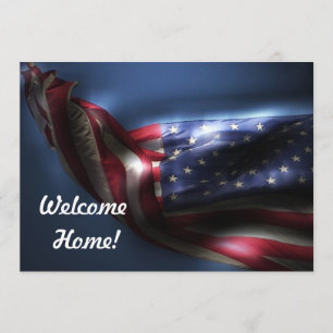 Välkomnandehemsoldater/inbjudan! - U.S.-flagga Inbjudningar