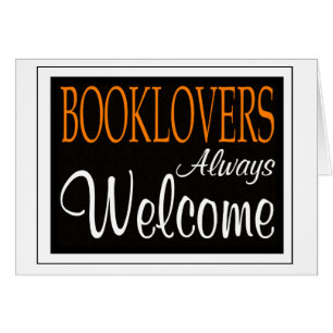 Välkomnandet för Booklovers undertecknar alltid Hälsningskort