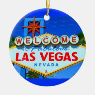 Välkomnandet till Las Vegas reser julprydnaden Julgransprydnad Keramik