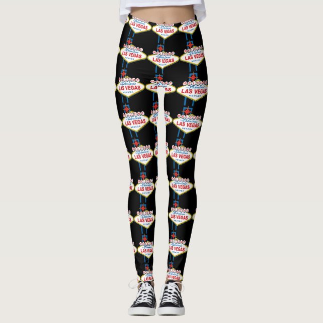 Välkomnandet till Las Vegas undertecknar Leggings (Framsida)